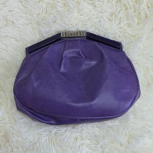 JOHN WANAMAKER ITALY GLOSSY LEATHER TOP FRAME SHOULDER BAG VTG 1980's